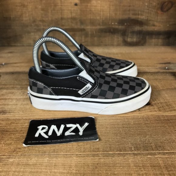 Vans Other - Vans Checkered Black Gray Slip On Skate Shoes